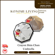 [BUNDLE OF 2] Crayon Shin-chan Straight Handle Umbrella | Cute Cartoon Long Umbrella | Windproof & Waterproof Rain Umbrella | Daily School & Commuting Umbrella