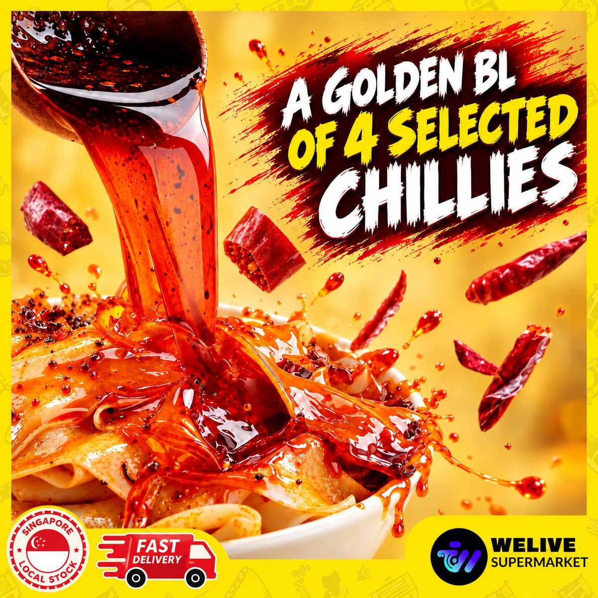 A’KUAN Nutty & Crunchy Spicy Mala Dry Mixed Instant Noodle | Nutty Chilli Oil Flavour | Chewy Broad Noodles | Convenient Meal