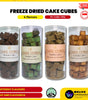 CNY Freeze Dried Cake Cubes | Halal Friendly Snack | 250g | Brownies | Pandan | Hojicha | Castella | Snacks