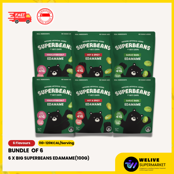 Superbeans High Protein Edamame Snacks | Crunchy Edamame & Protein Mix | Healthy Snack | Protein Snack | 3 Flavours