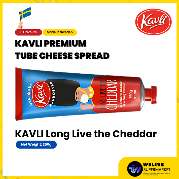 KAVLI Premium Tube Cheese Spread - 8 Flavours, 250-275g, Rich & Creamy, Made in Sweden