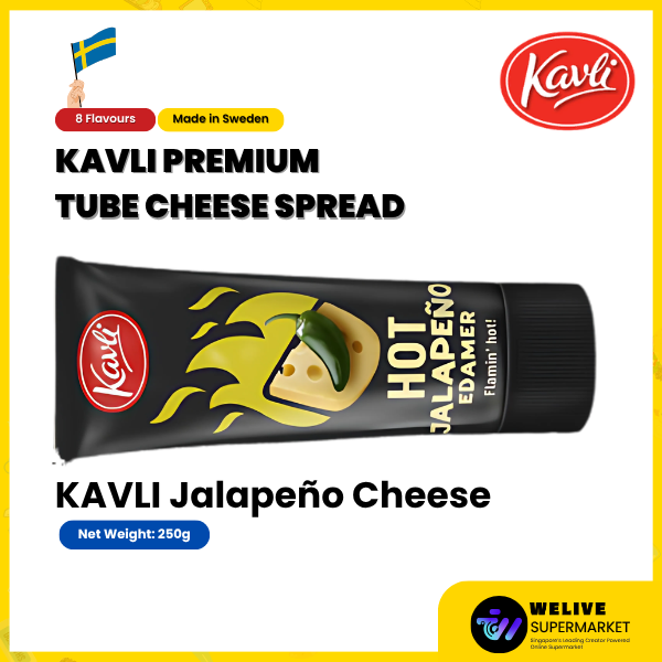 KAVLI Premium Tube Cheese Spread - 8 Flavours, 250-275g, Rich & Creamy, Made in Sweden