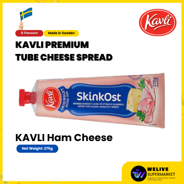 KAVLI Premium Tube Cheese Spread - 8 Flavours, 250-275g, Rich & Creamy, Made in Sweden