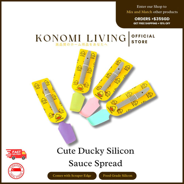[BUY 2 FREE 1] Cute Ducky Silicone Sauce Spreader | Food Grade Silicone | Jam & Butter Scraper | Baking, Cooking and Prepping Tool | Pastel Colour