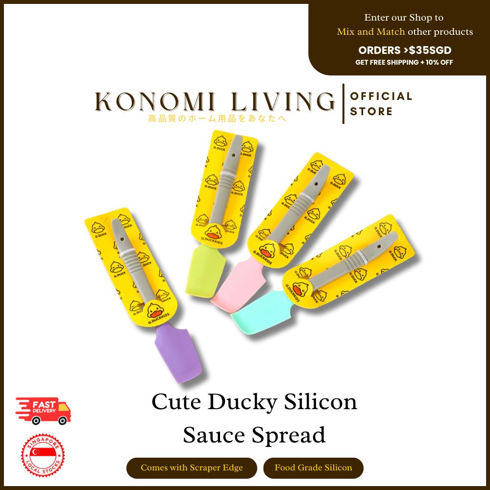 [BUY 2 FREE 1] Cute Ducky Silicone Sauce Spreader | Food Grade Silicone | Jam & Butter Scraper | Baking, Cooking and Prepping Tool | Pastel Colour
