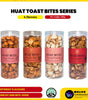 CNY HUAT Toast Bites Series | Halal Friendly Snack | 350g | Caramel | Tomato | Hae Bee Hiam | Spicy Mala |Snacks