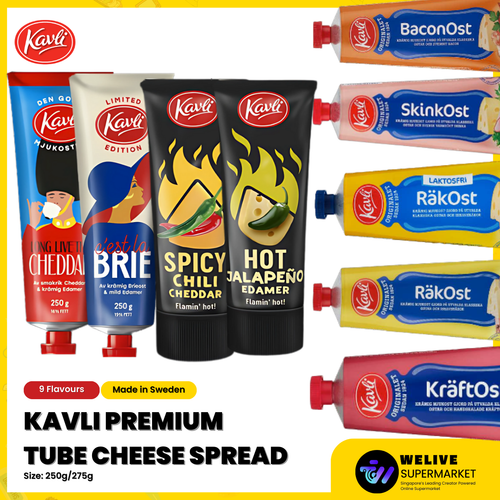 KAVLI Premium Tube Cheese Spread/ 9 Flavours/ 250-275g