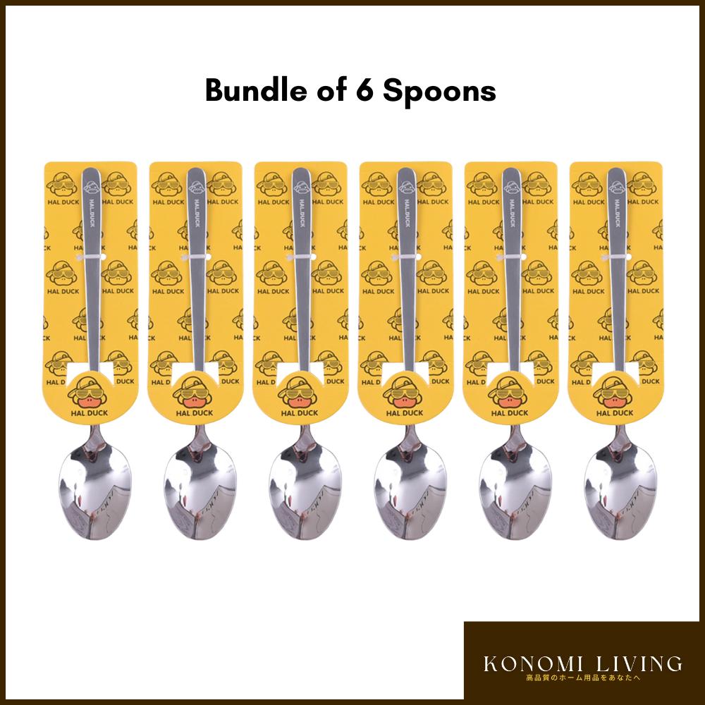 [Bundle of 3] Cute Ducky Stainless-Steel Fork & Spoon Set | Safe & Durable Cutlery | Easy to Use | Daily Use | Utensil Set | Cutlery Set | Tableware Set