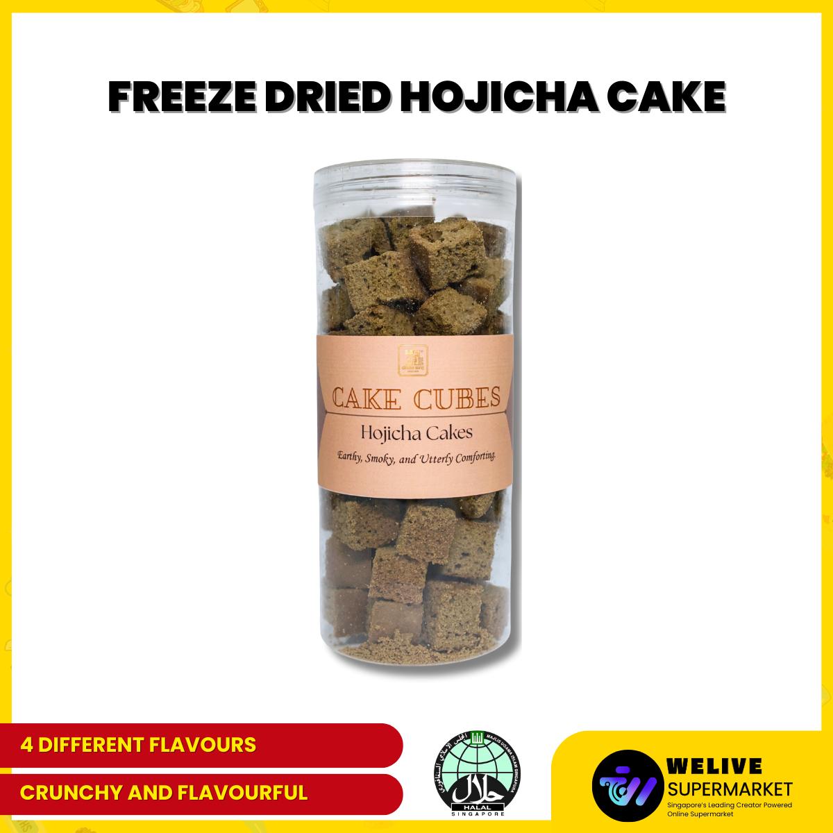 CNY Freeze Dried Cake Cubes | Halal Friendly Snack | 250g | Brownies | Pandan | Hojicha | Castella | Snacks