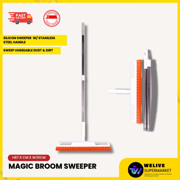 Magic Broom & Floor Squeegee | Multi-Purpose Cleaning Broom | Water Push Broom for Bathroom, Kitchen & Home