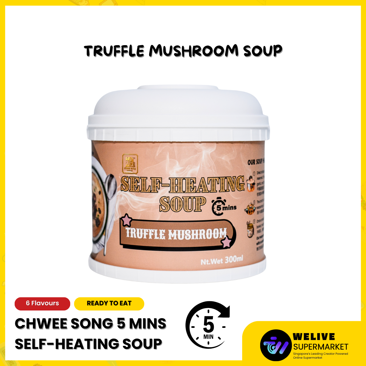 Chwee Song 5-Min Self-Heating Soup (300g) – Western & Chinese Tonic Series, 6 Flavours