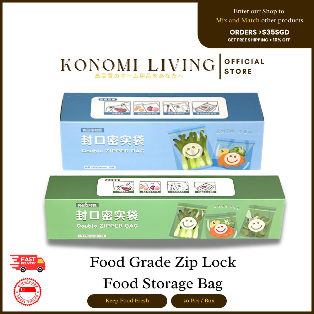 [BUY 5 FREE 1] Food Safe Zip Lock Bag (M/L Size) | Resealable Fresh-Keeping Storage Bags | Multi-Purpose Organizer Bags | Food Safe Material | Moisture Resistant