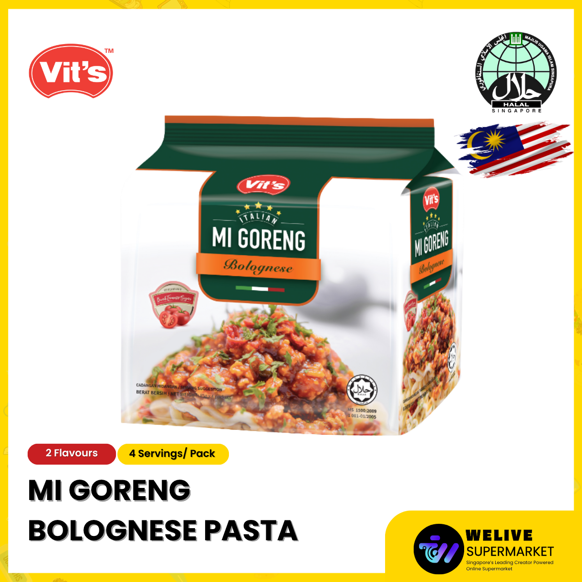 Vit’s Mi Goreng Pasta Series – Fusion Instant Noodles (Carbonara & Bolognese)