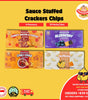 Saucy Stuffed Crackers | 16 packs | halal friendly | durian/ chilli crab/ blueberry/ turkey bacon cheese