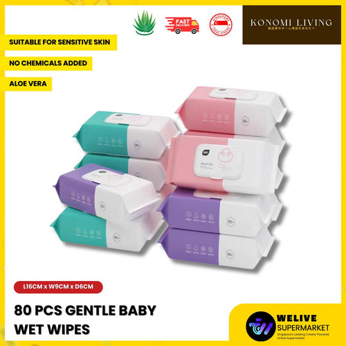 80 Pcs Gentle Baby Wet Wipes