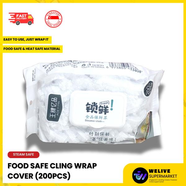 Disposable Food Cover (380 Size) | Elastic Fresh-Keeping Bowl Covers | Draw-Style Food Wrap Covers | 200pcs Value Pack