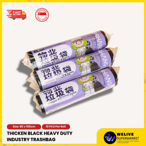 THICKEN Black heavy duty industry trashbag | 10 pcs per roll