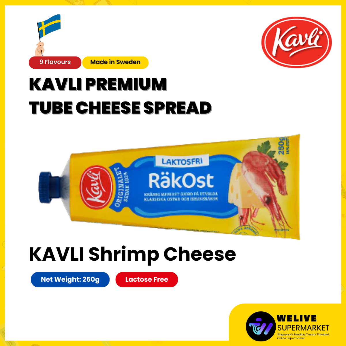 KAVLI Premium Tube Cheese Spread/ 9 Flavours/ 250-275g
