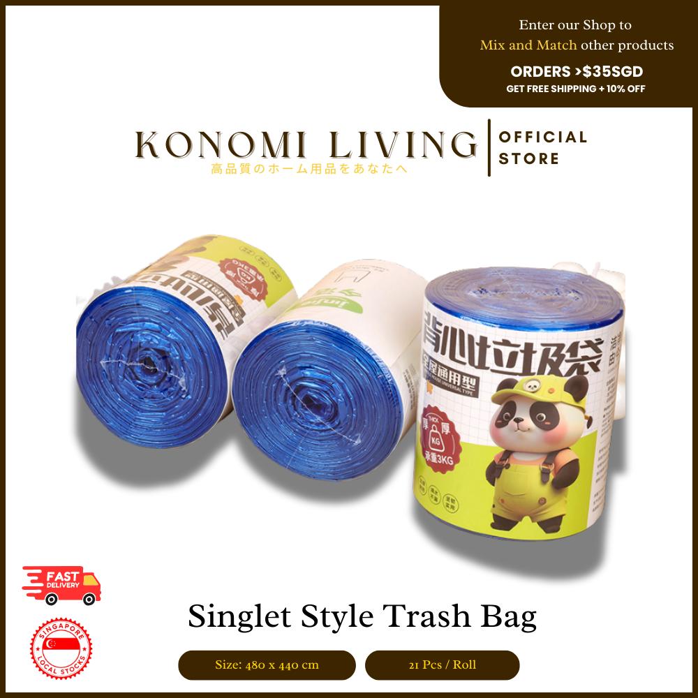[BUY 10 FREE 5] Singlet Style Extra Thick Leakproof Trash Bag | Heavy Duty Garbage Bag for Kitchen, Bathroom & Home | Strong Rubbish Bag Holds Up to 3KG | Universal Size Bin Liner