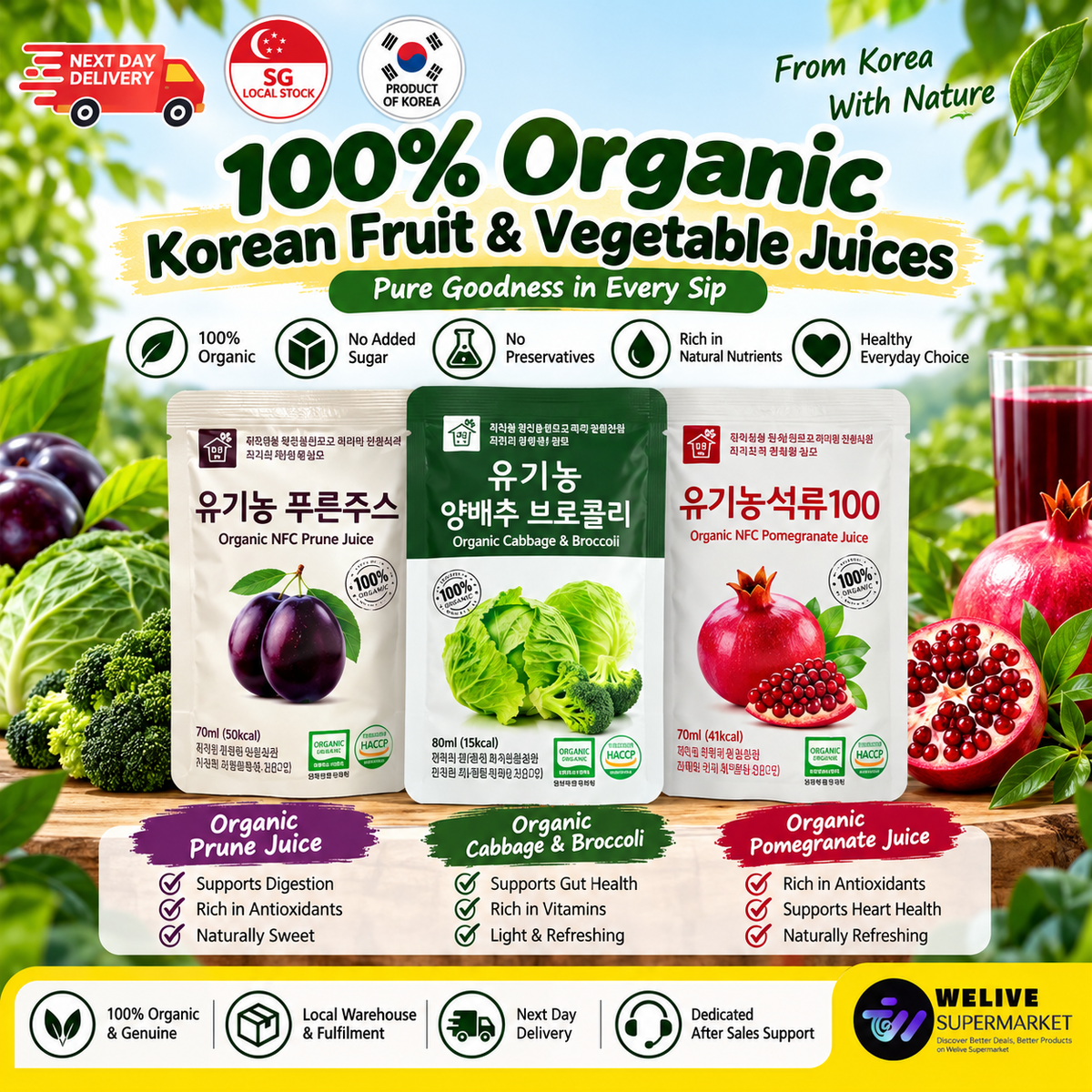 100% Organic Korean Juice - Juice & Juice Vinegar