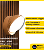 Portable USB LED Wall Light – Motion Sensor, 360° Rotatable, Rechargeable
