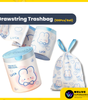 Big Roll Trash Bags – 100pcs Thicker Drawstring Version (Cute Cartoon Design)