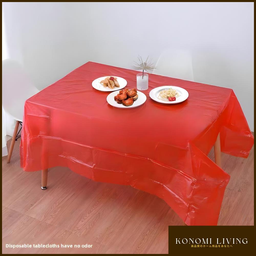 [BUY 3 FREE 1] 8pcs Disposable Leakproof Tablecloth | Thick PE Plastic | Party, Picnic & Event Table Cover | Waterproof | Value Pack