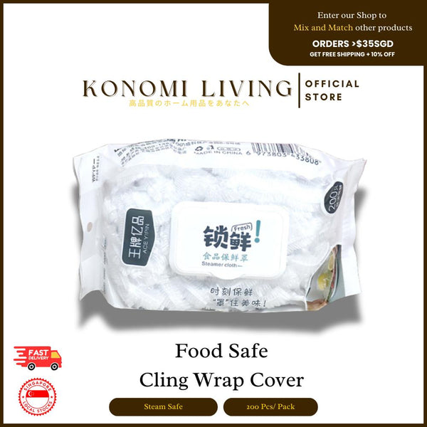 [BUY 4 FREE 1] Disposable Food Cover (380 Size) | Elastic Fresh-Keeping Bowl Covers | Draw-Style Food Wrap Covers | Cling Wrap Cover | Food Safe | Daily Use