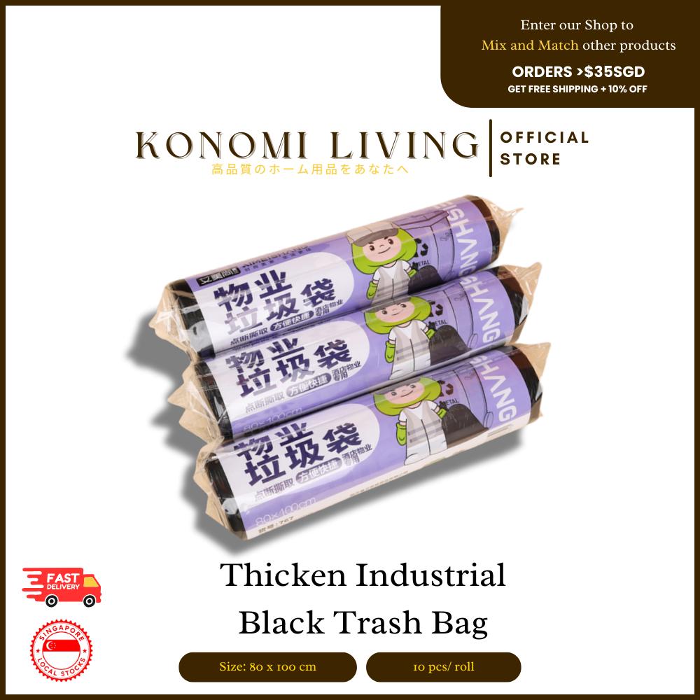 [BUY 10 FREE 5] Thicken Industrial Black Trash Bag | Heavy Duty | Heavy and Bulky Waste | Disposable Trash Bags | Waste Disposal | Durable Material