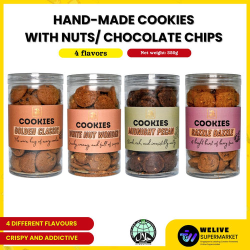 Hand-Made Cookies With Nuts & Chocolate Chips | Halal-Friendly | 200g | Cookies | Snacks