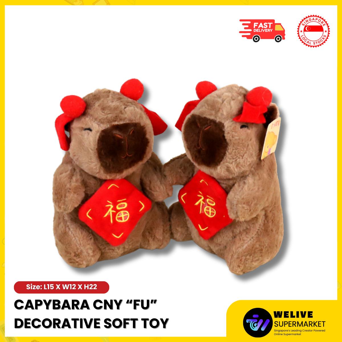 Cute Capybara CNY Decorative Soft Toy | Chinese New Year Design | Stuffed Toy