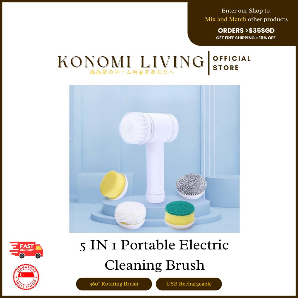 5-in-1 Electric Cleaning Brush | 360° Rotating | USB Rechargeable | Deep Cleaning | Kitchen & Bathroom | Portable Brush | Easy to use | Handheld Lightweight