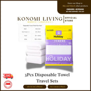 [BUY 6 FREE 3/BUY 3 FREE 1] 3pcs Disposable Towel Travel Set | Single-Use Hygiene Towels | Travel, Hotel & Home Use | Travel Friendly