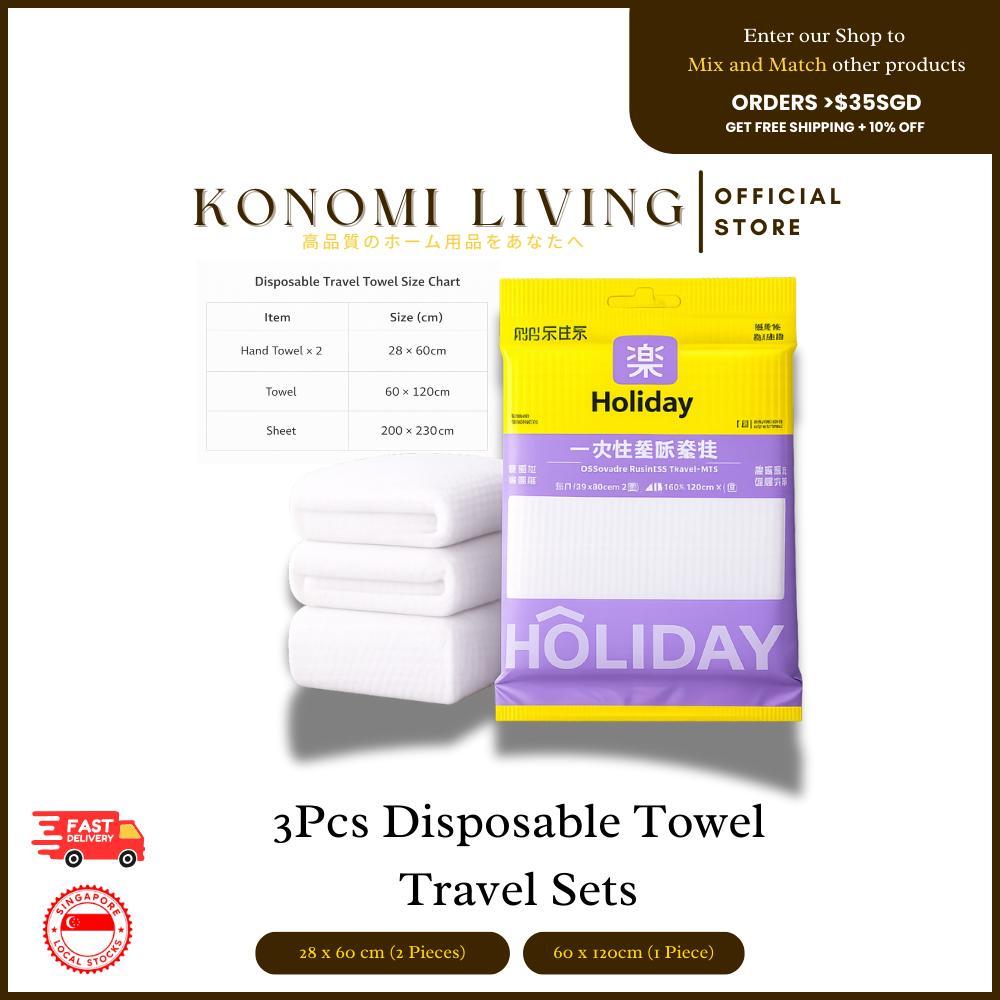[BUY 6 FREE 3/BUY 3 FREE 1] 3pcs Disposable Towel Travel Set | Single-Use Hygiene Towels | Travel, Hotel & Home Use | Travel Friendly