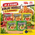 HI A'KUAN Konjac Noodles | 5 Flavours | Ready-to-Mix Instant Noodles