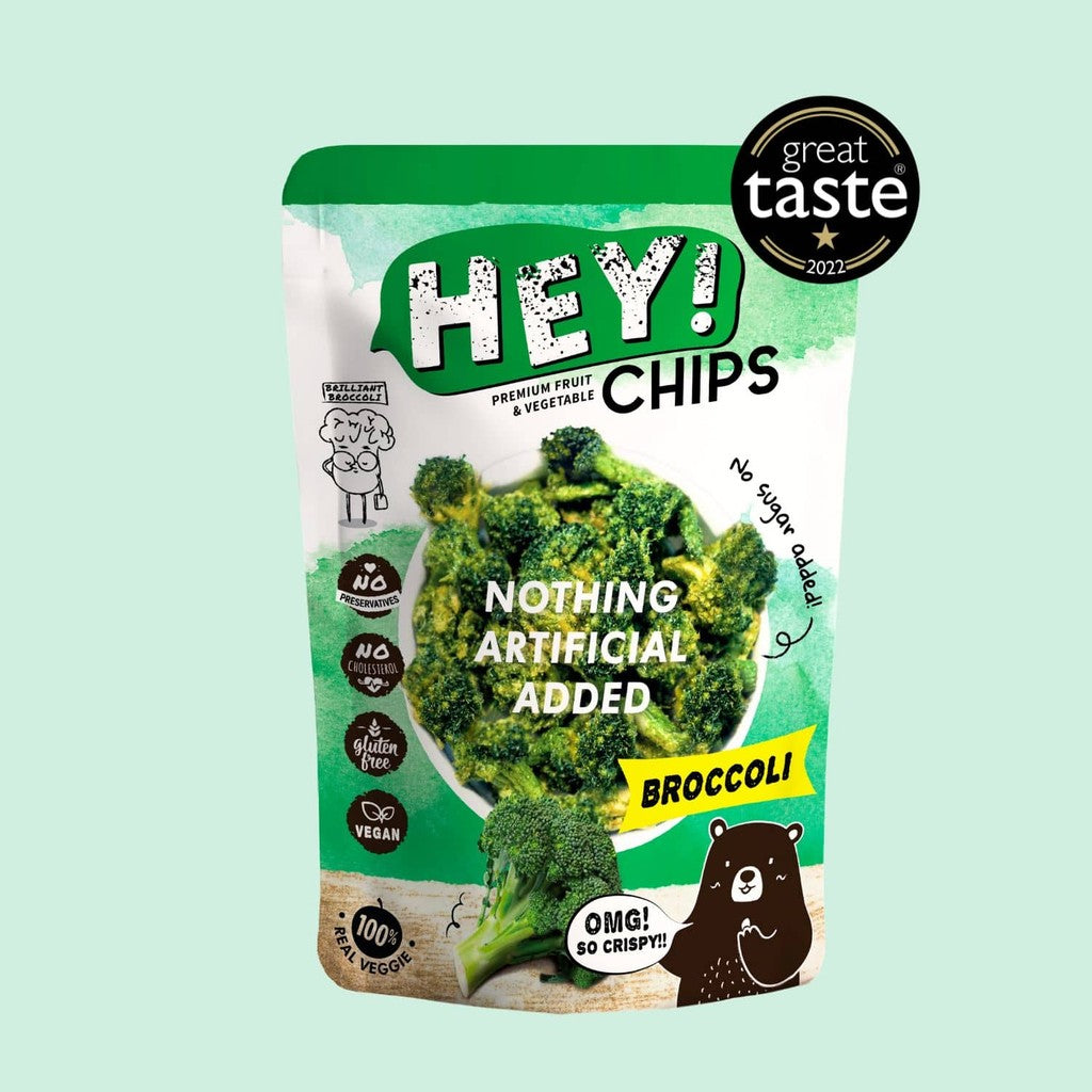 FREEZE DRIED FRUIT & VEGGIE CHIPS/HEYCHIPS/ Halal/ Vegan Chips/ No Added sugar/Broccoli chips