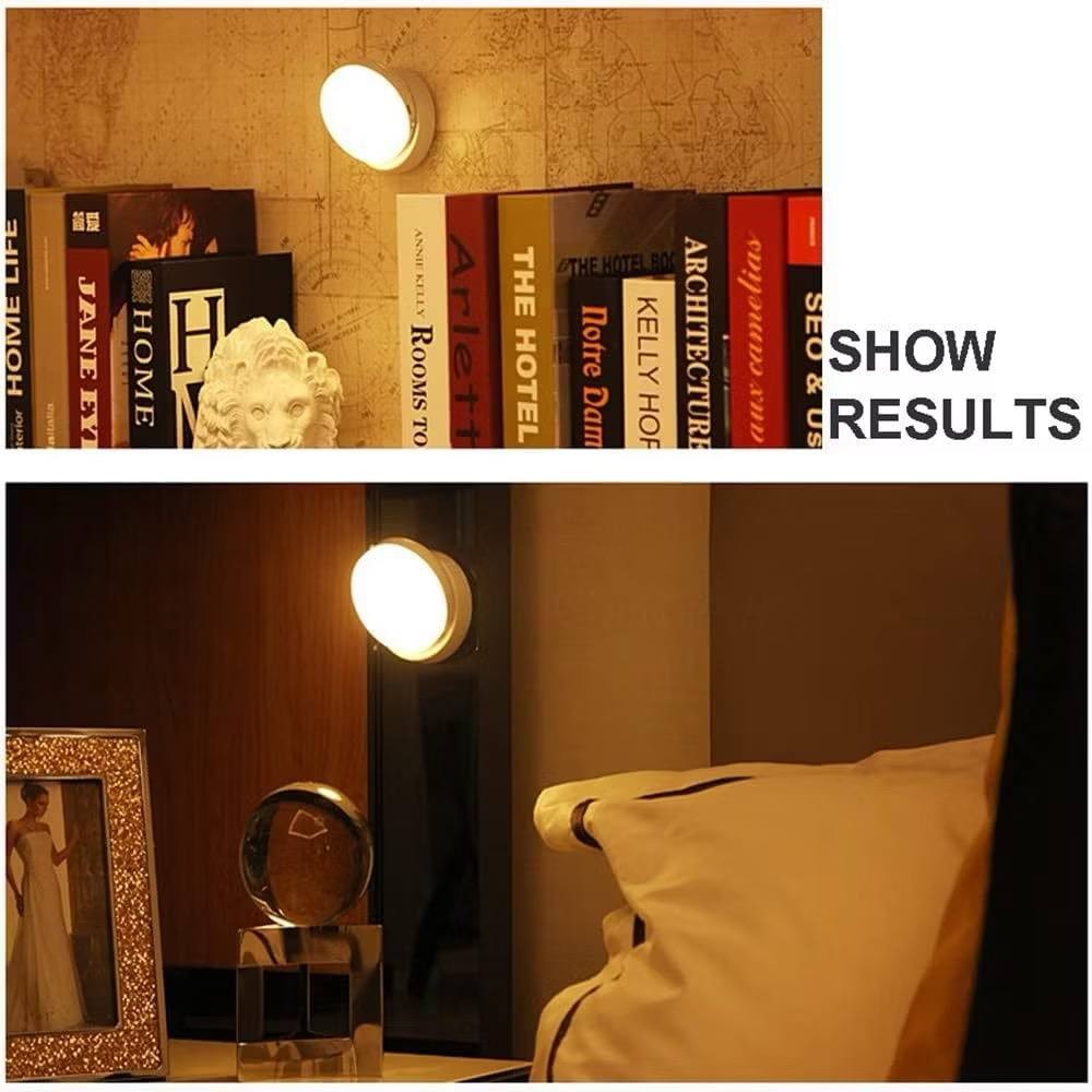 Portable USB LED Wall Light – Motion Sensor, 360° Rotatable, Rechargeable