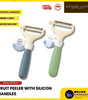 Stainless-Steel Fruit & Vegetable Peeler | Silicone Grip | Sharp, Lightweight & Comfortable Kitchen Tool