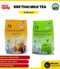 888 Thai Milk Tea & Thai Green Milk Tea Premix 650g | Authentic Thai Café Style Drink | Halal | Aromatic