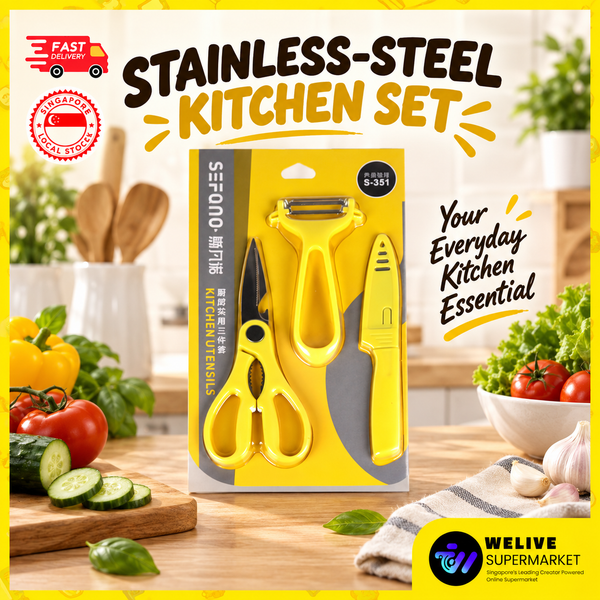 Stainless Steel Kitchen Essential 3-in-1 Set