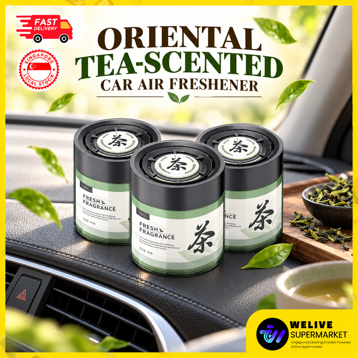 Oriental Tea Car Air Freshener | Long-Lasting Fragrance