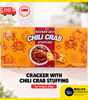 Saucy Stuffed Crackers 16 Packs | Durian, Chilli Crab, Turkey Bacon & Blueberry
