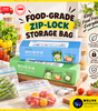 Food-Safe Zip Lock Bags | Medium & Large Resealable Storage Bags